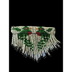 Native American Beaded Hair Barrette Birds Feathers Intricate Beadwork Pow Wow
